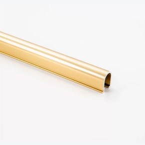 perfil u redondeado color oro mate 14x2500 aurd70 aluminio