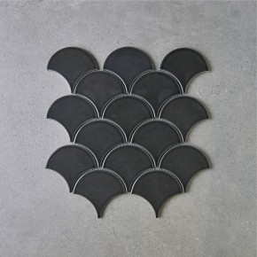 malla fishscale fan shape dark grey zga2303