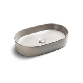 ovalis light grey mate bacha apoyo c/click clack 60x38