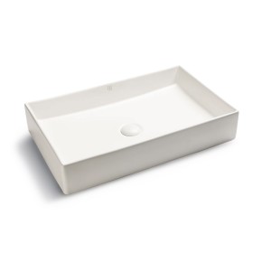 rectangular q white matte bacha apoyo c/click clack 60x37