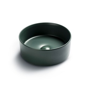 circular dark green matte bacha apoyo c/ click clack diam 36