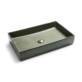 rectangular q forest green matte bacha apoyo c  click clack 60x37