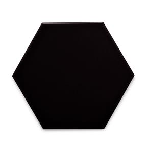 cerámica hexagonal negro brillante 1era 20x23