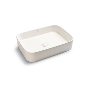 rectangular white matte bacha apoyo c  click clack 50,5x37,5