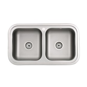 pileta doble lujo 406e brillo 78x43x20